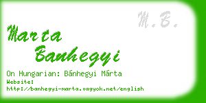 marta banhegyi business card